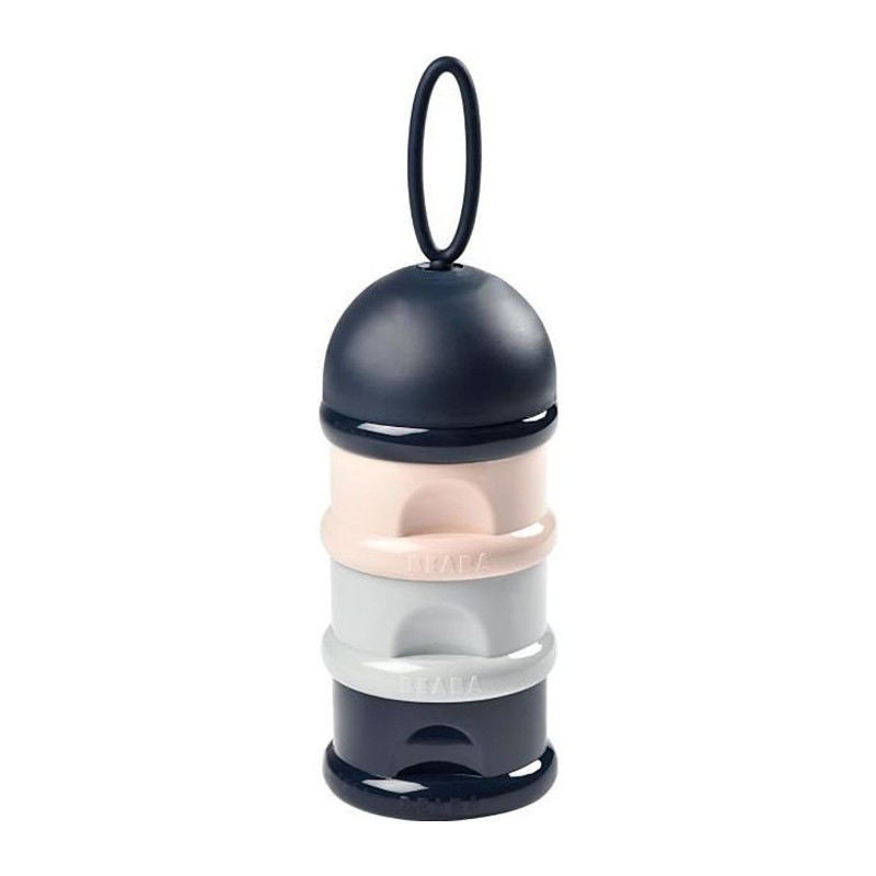 BEABA Stackable milk dispenser (dark blue + gray + pink)