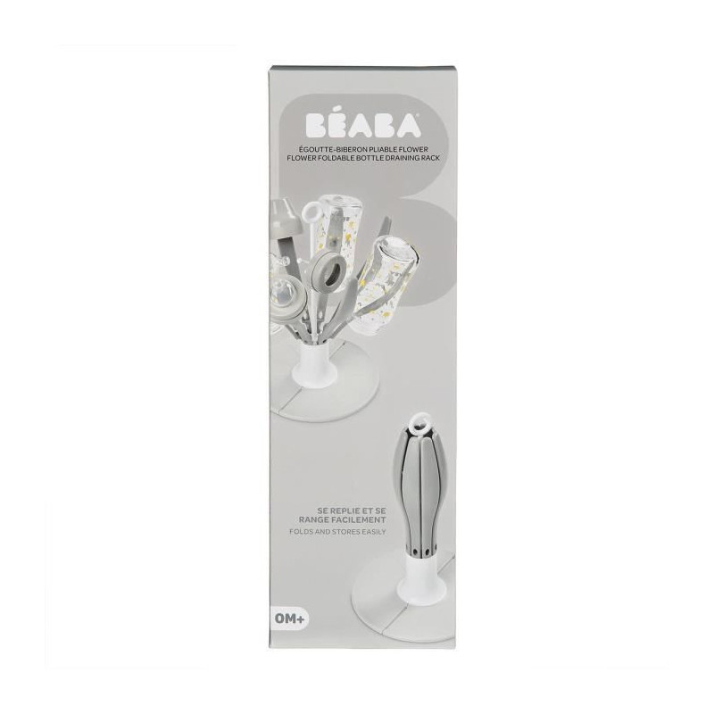 BEABA Drip Foldable Baby Bottle Flower gray