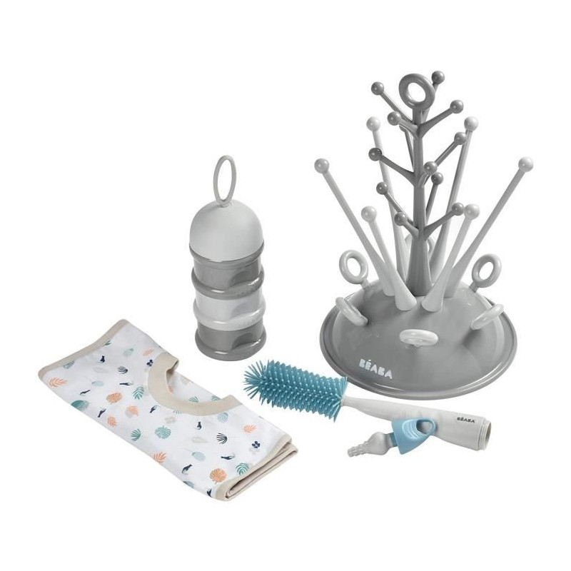 BEABA Birth set (Gray tree bottle drip / Light / dark mist dosing box