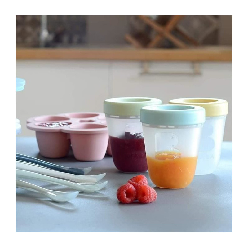 BEABA Multiportions silicone 6x90 ml pink