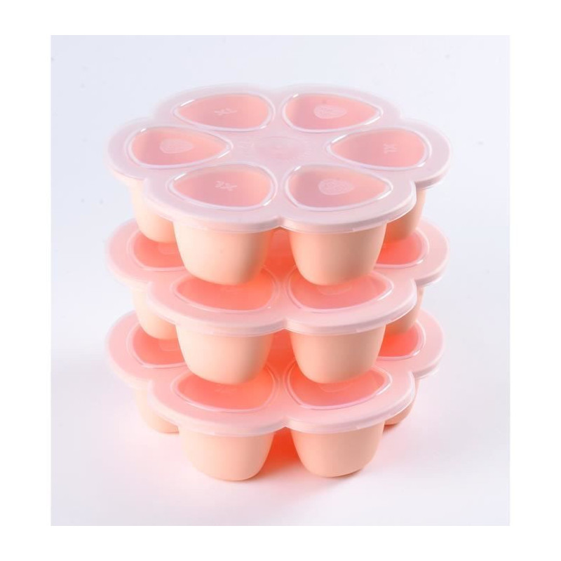BEABA Multiportions silicone 6x150 ml pink