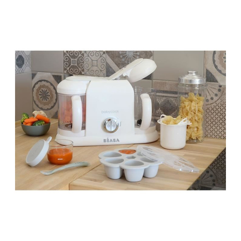 BEABA Babycook Duo Baby Robot White & Silver