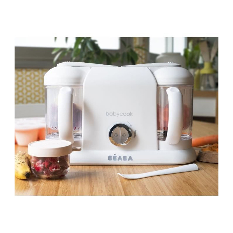 BEABA Babycook Duo Baby Robot White & Silver