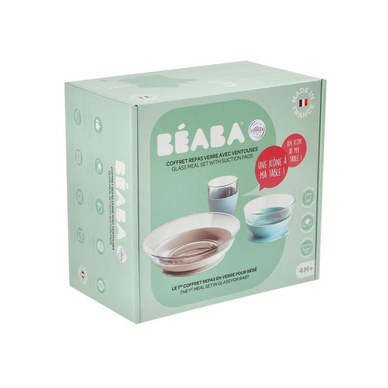 BEABA Jungle glass meal set