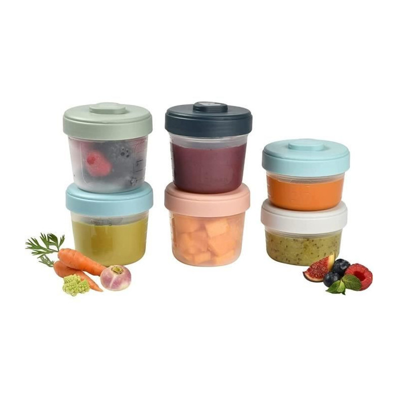 BEABA Set 1st age 6 portions clip - (2x90ml + 4x150ml)