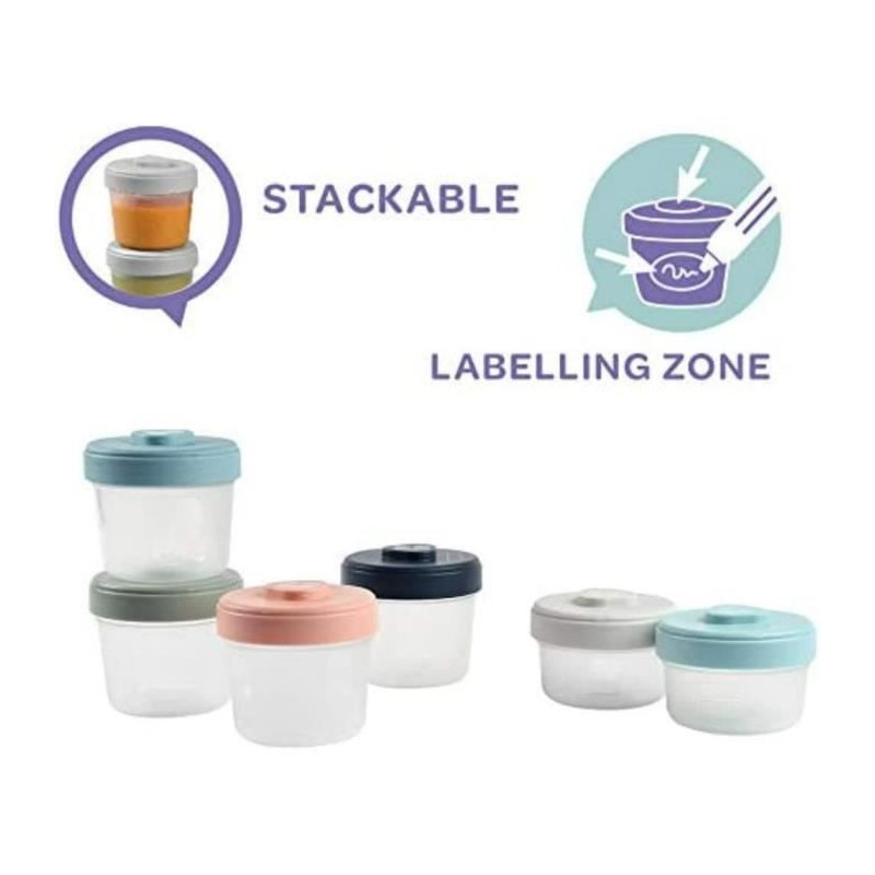 BEABA Set 1st age 6 portions clip - (2x90ml + 4x150ml)