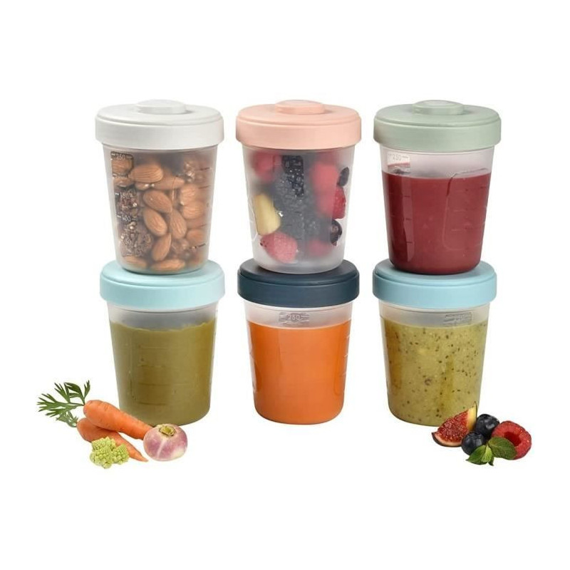 BEABA Set 2nd age 6 portions clip - (6x250ml)