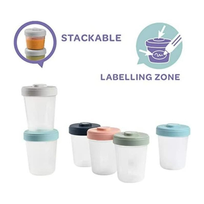 BEABA Set 2nd age 6 portions clip - (6x250ml)