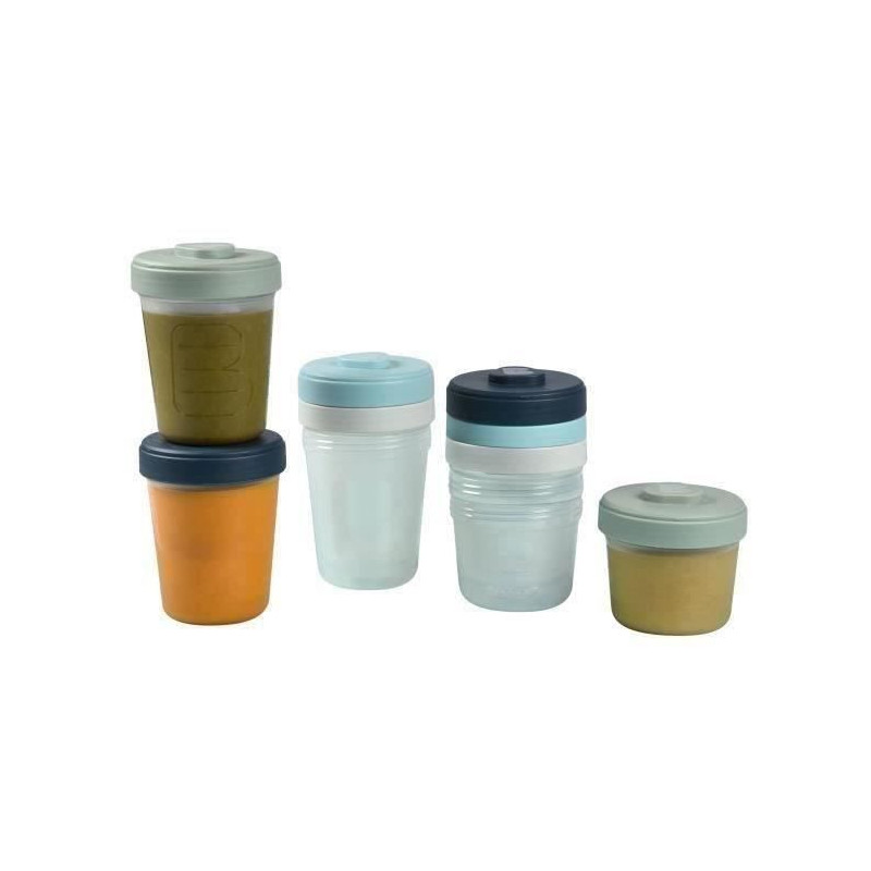 BEABA Set 2nd age 8 portions clip - (4x150ml + 4x250ml)