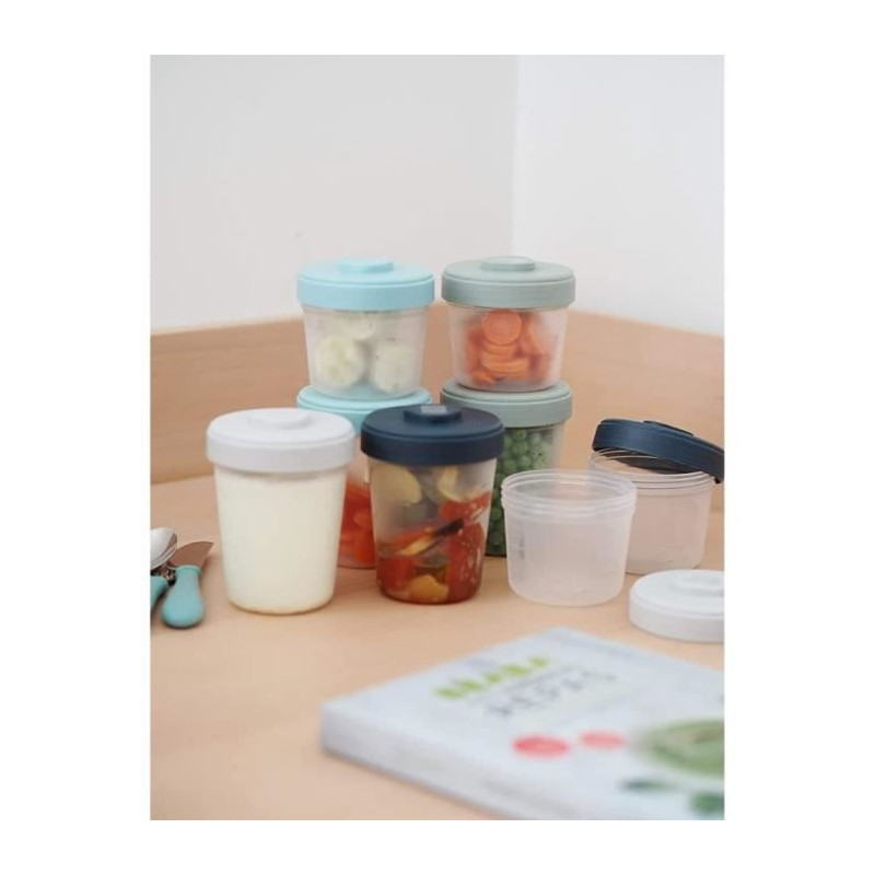 BEABA Set 2nd age 8 portions clip - (4x150ml + 4x250ml)