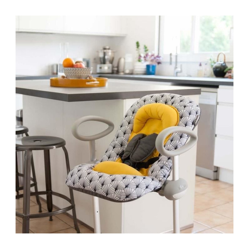 BEABA, Bouncer Up&Down III Special Edition - Yellow Palm tree
