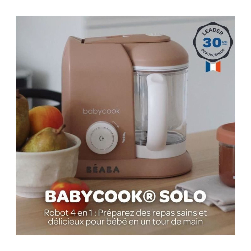 BEABA EXCLUSIVITE, Babycook solo, 4 in 1 baby robot, cooker-mixer, Pra
