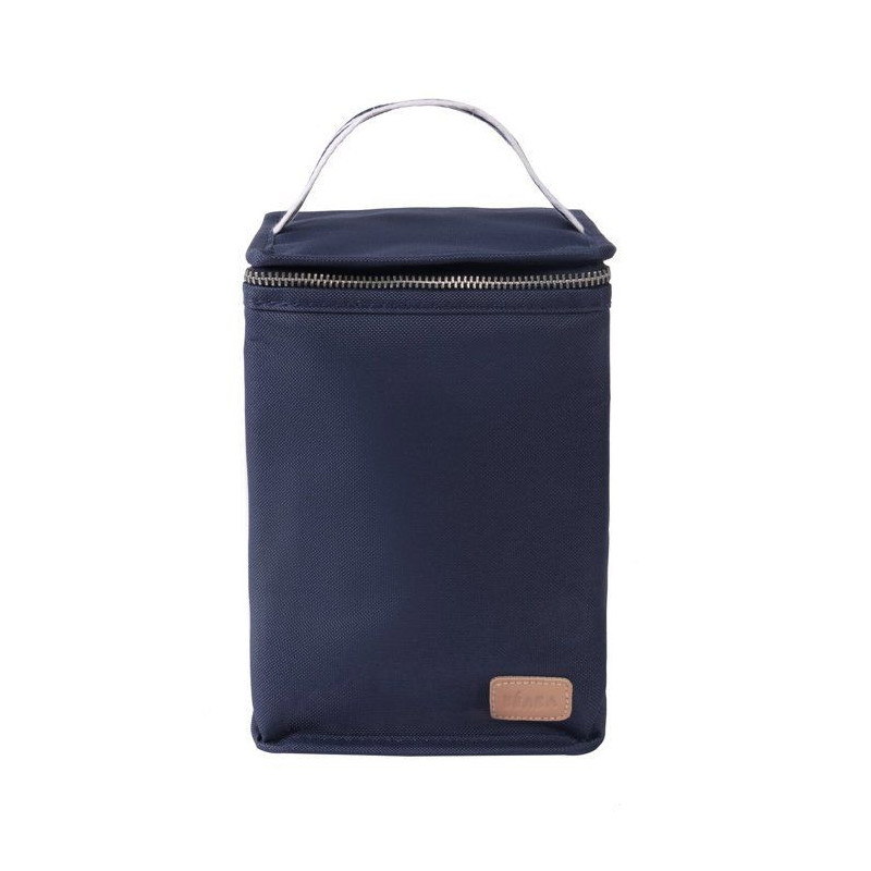 BEABA, Insulated lunch pouch Navy blue / stripes