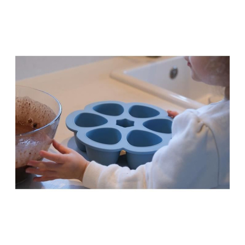 BEABA Multiportions silicone 6x150 ml blue