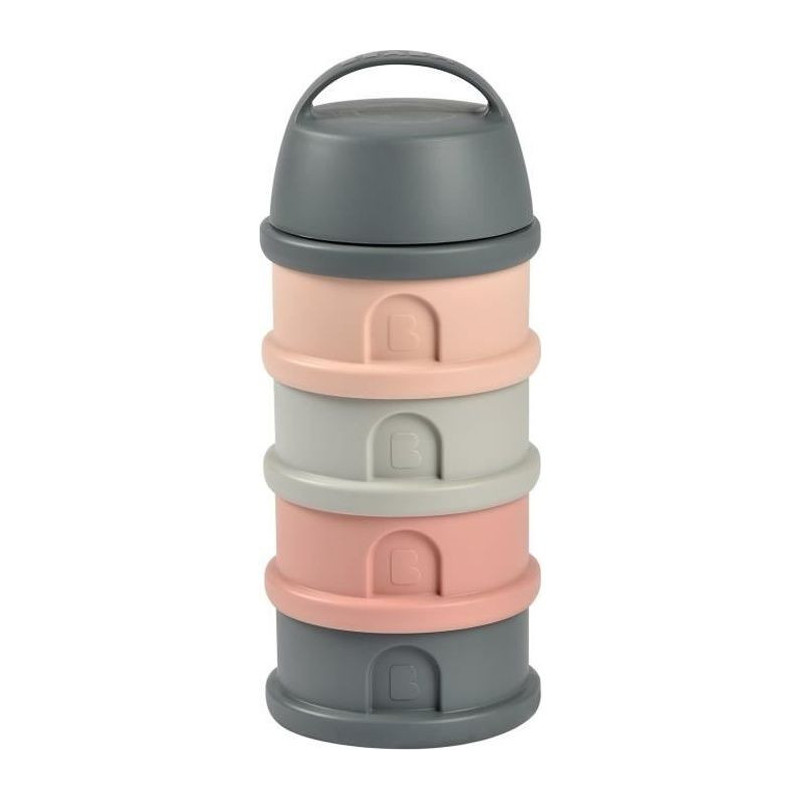 Beaba, dosser box, 4 compartments, mineral gray / pink