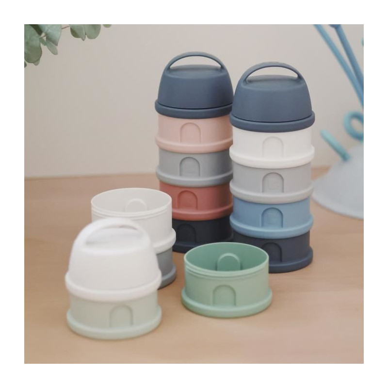 Beaba, dosser box, 4 compartments, mineral gray / pink