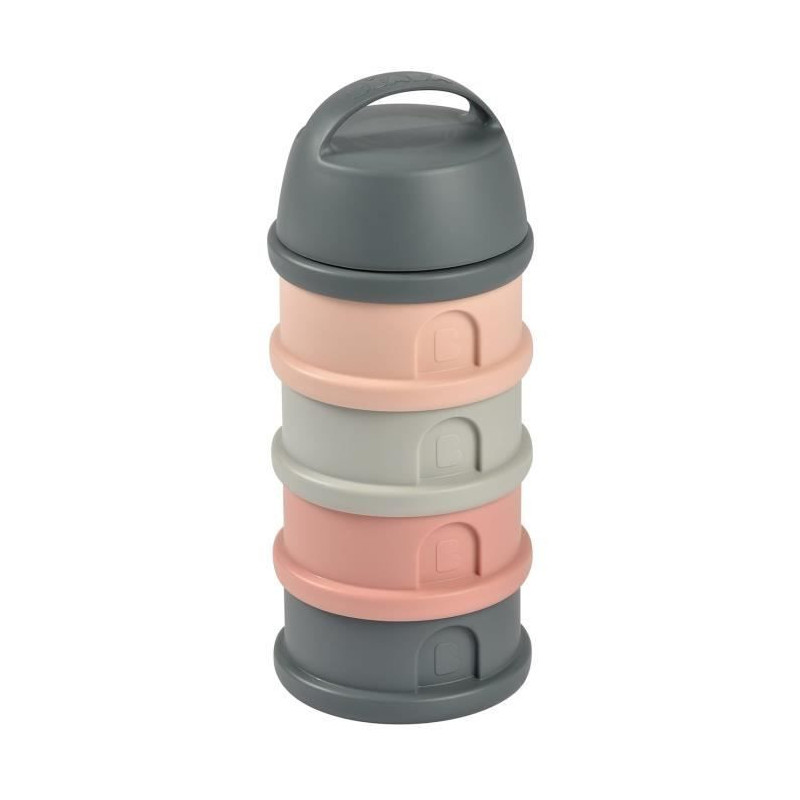Beaba, dosser box, 4 compartments, mineral gray / pink