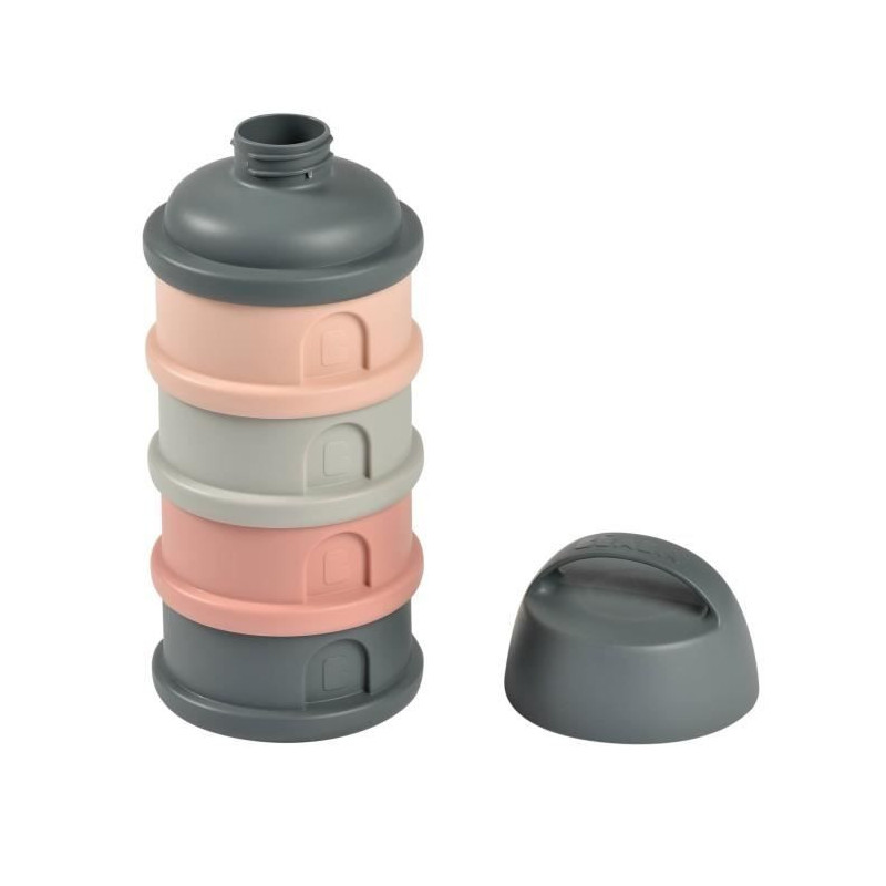 Beaba, dosser box, 4 compartments, mineral gray / pink