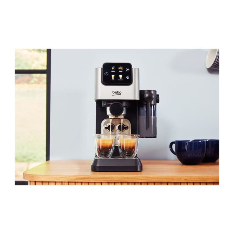 Manual espresso machine - BEKO - CEP5304X - 1628 W - 1.1 L - Silver
