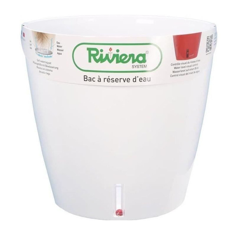 Riviera Round Pot Eva New Plastic - Ø 46 cm - 49 L - White