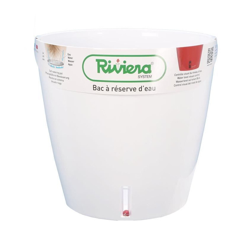Riviera Round Pot Eva New Plastic - Ø 46 cm - 49 L - White