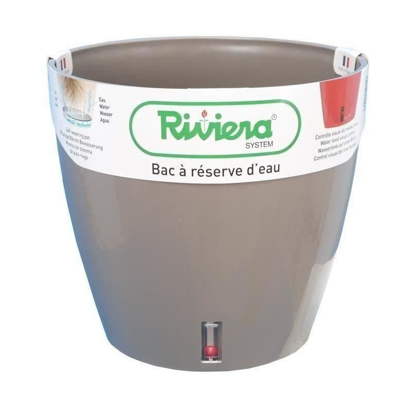 Riviera Round Pot Eva New Plastic - Ø 46 cm - 49 L - Taupe