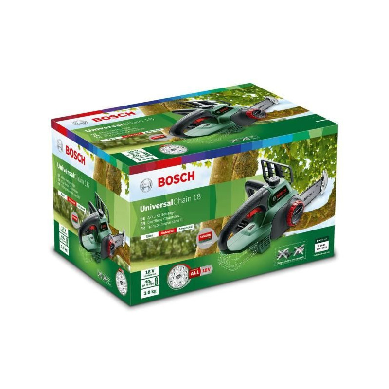 Bosch Universalchain 18 wireless chainsaw 18 - Length of the guide 200