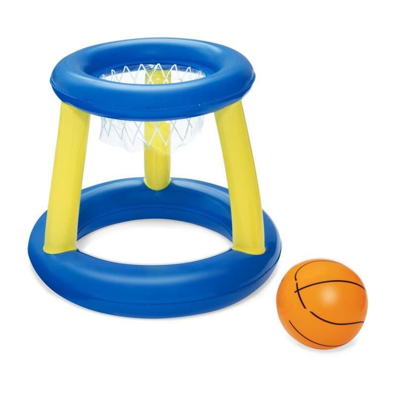 Floating basketball hoop, ball, 3 rings, diameter 61 cm