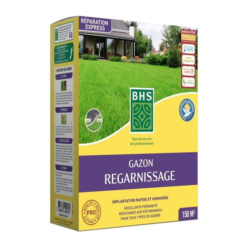 Dry Ground Regrowth Turf - BHS - 3kg | 150 m² | Strong and durable, w