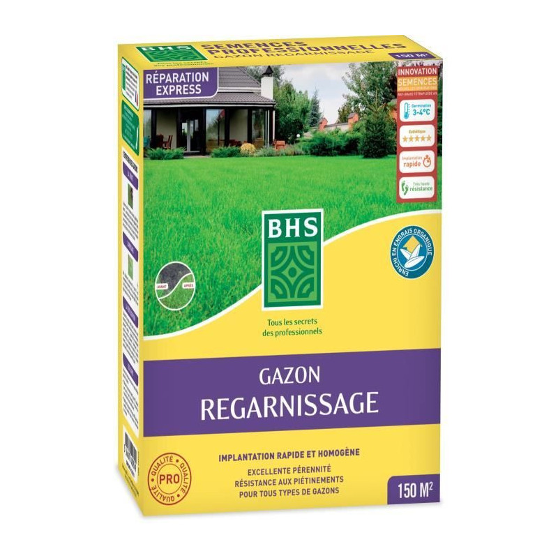 Dry Ground Regrowth Turf - BHS - 3kg | 150 m² | Strong and durable, w