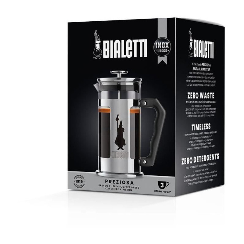 French press coffee maker - BIALETTI - 0003160/NP - 350 ml - Steel