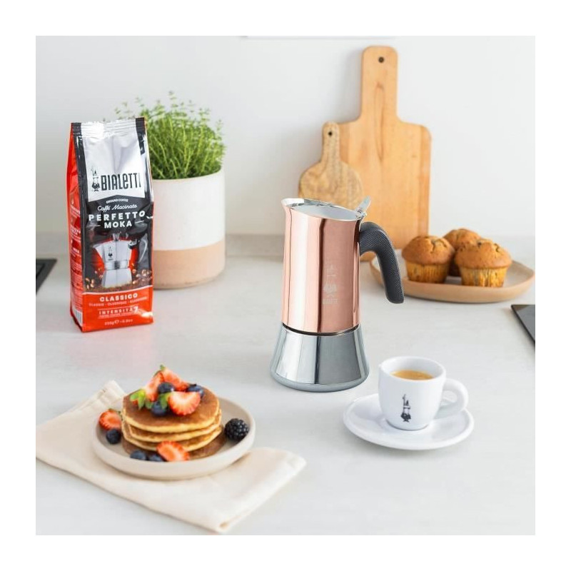 Italian coffee maker - BIALETTI - NEW VENUS - 6 cups - 0.24 L - Copper