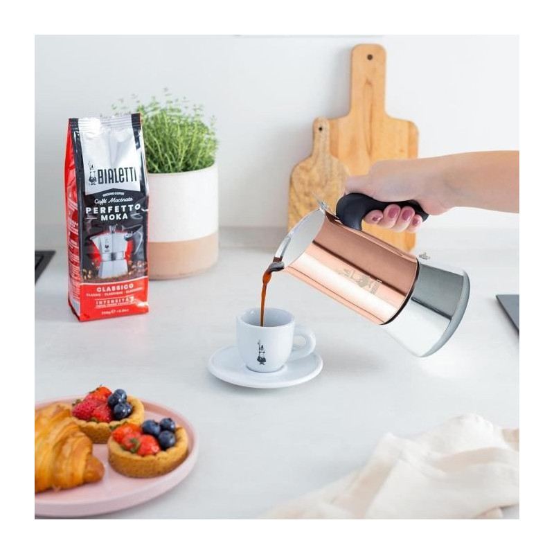 Italian coffee maker - BIALETTI - NEW VENUS - 6 cups - 0.24 L - Copper