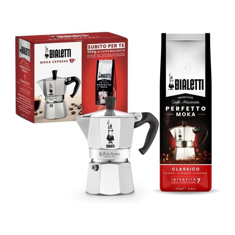 Italian coffee maker + 1 Perfetto Moka Classico coffee - BIALETTI - MO