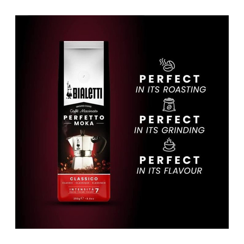 Italian coffee maker + 1 Perfetto Moka Classico coffee - BIALETTI - MO
