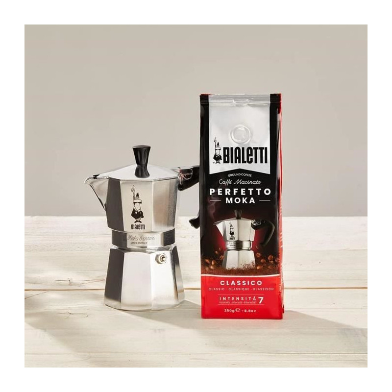 Italian coffee maker + 1 Perfetto Moka Classico coffee - BIALETTI - MO