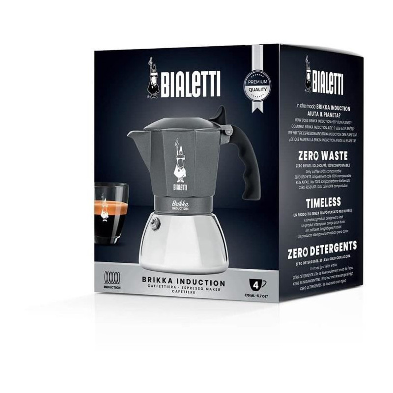 Bialetti - Brikka - induction 4 cups Italian