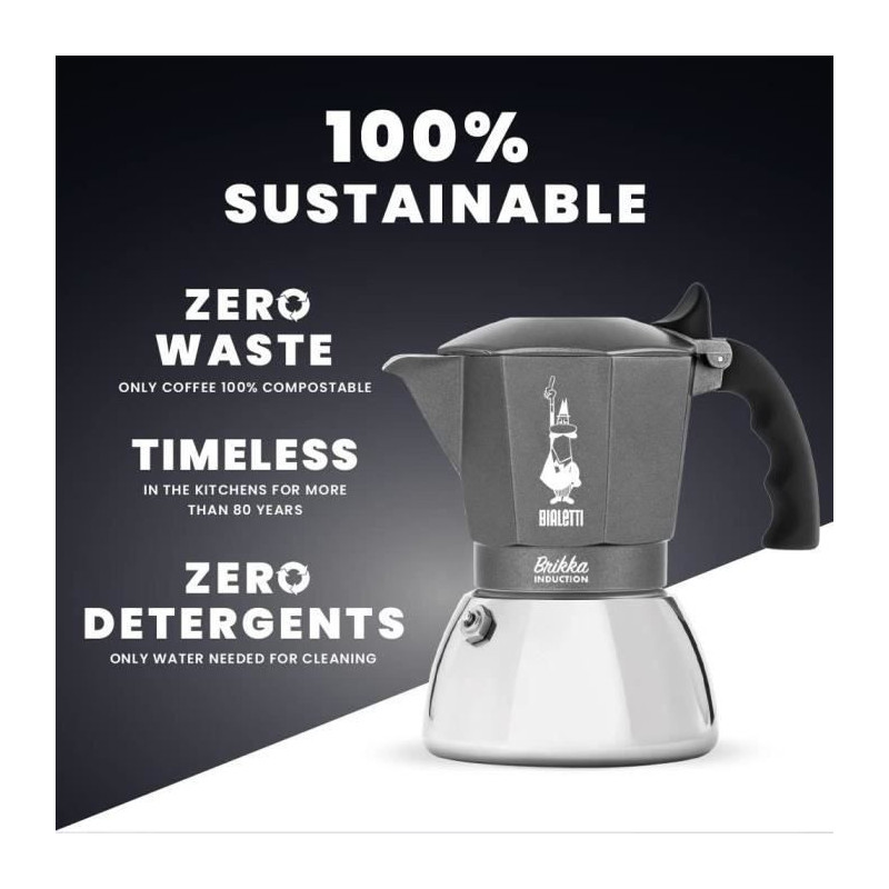 Bialetti - Brikka - induction 4 cups Italian