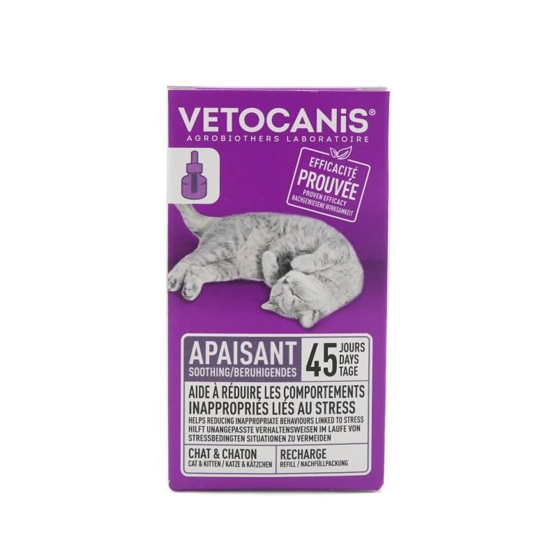 VETOCANIS Anti-stress diffuser refill for cats - Effective for 45 days