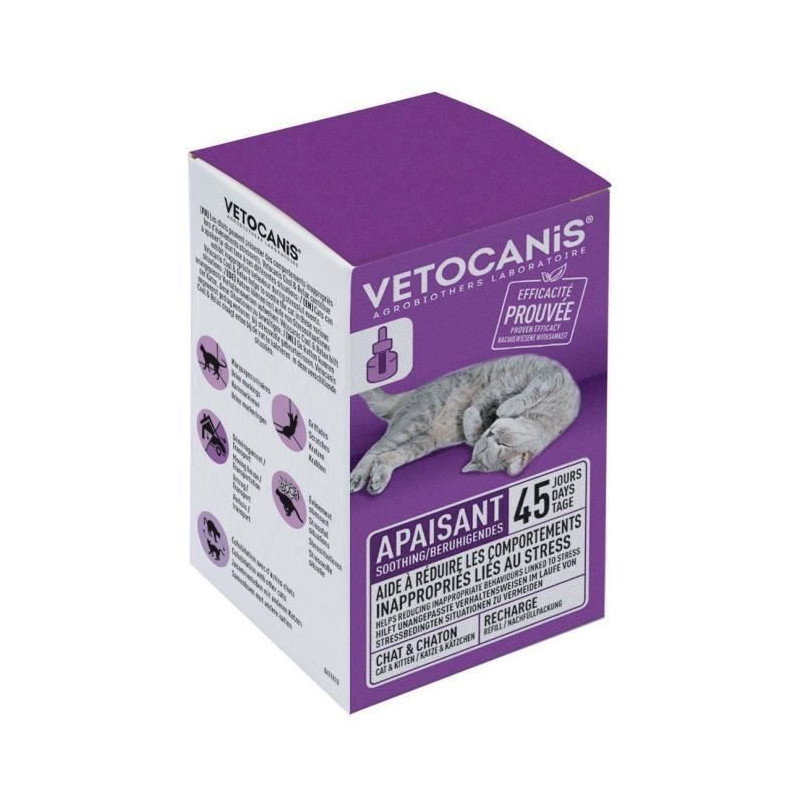 VETOCANIS Anti-stress diffuser refill for cats - Effective for 45 days