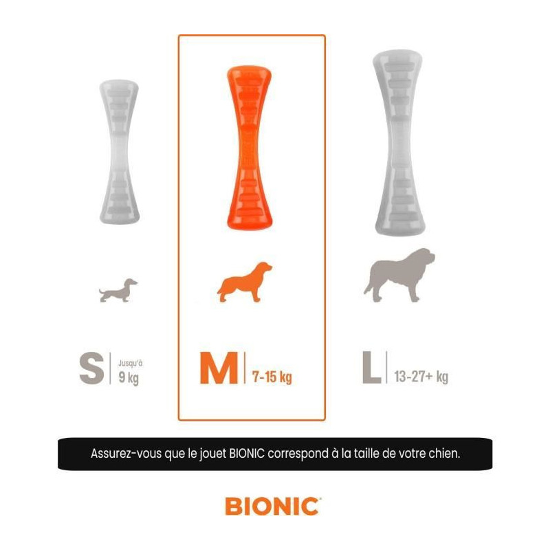 Dog toy - BIONIC - Urban stick - Size Medium 23 cm - Made of ultra-res