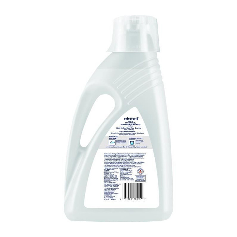 BISSELL B31221 Crosswave Floor Cleaner with Natural Formula - 2L, Spec