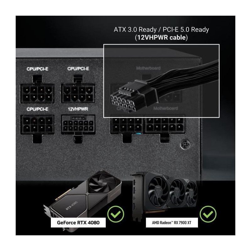 BITFENIX BFG GOLD 850W (80+ Gold) ATX 3.0 - PC power supply - 850W