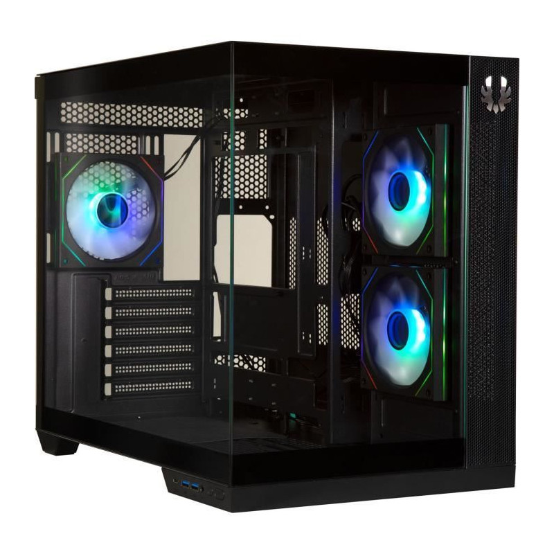 PC Case - BITFENIX - Triton - Cube - ATX - Black - Tempered Glass - US