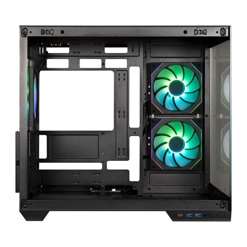 PC Case - BITFENIX - Triton - Cube - ATX - Black - Tempered Glass - US