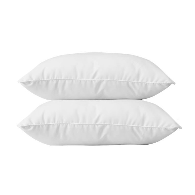 BLANREVE Set of 2 Cotton Pillows - 60 x 60 cm - White