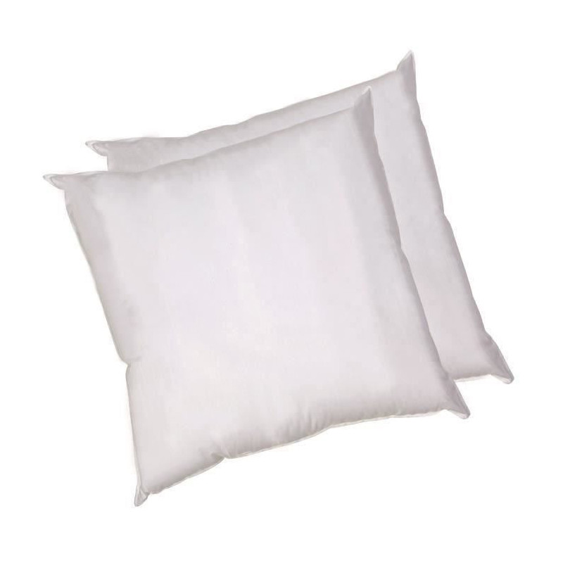 BLANREVE Set of 2 Cotton Pillows - 60 x 60 cm - White