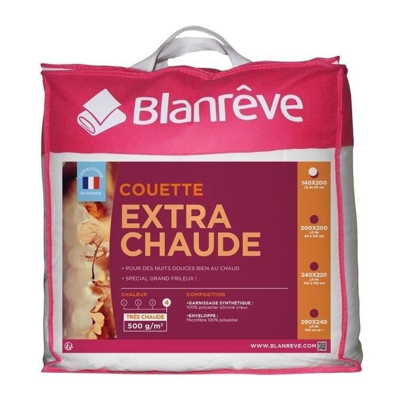 Blanreve extra hot duvet in microfiber - 140 x 200 cm - White