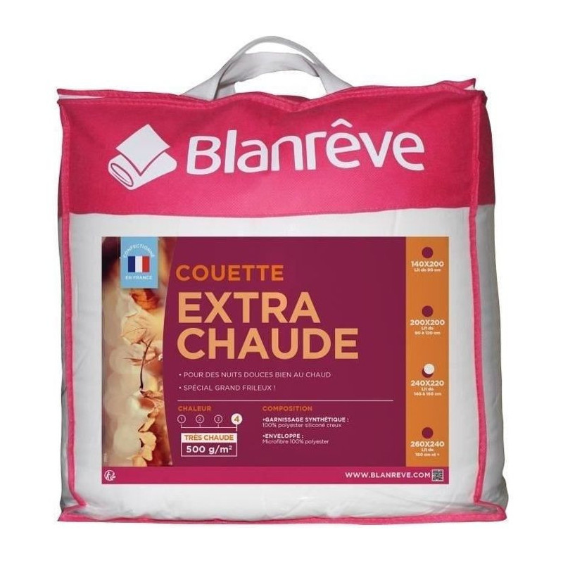 Blanreve extra hot duvet in microfiber - 220 x 240 cm - White