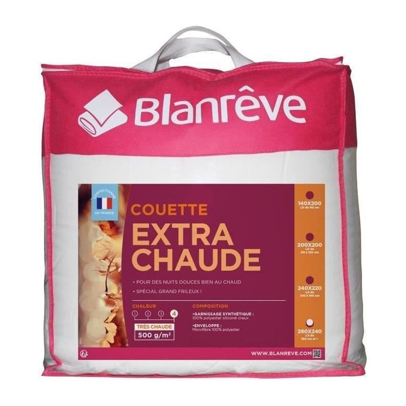 Blanreve extra hot duvet in microfiber - 240 x 260 cm - White
